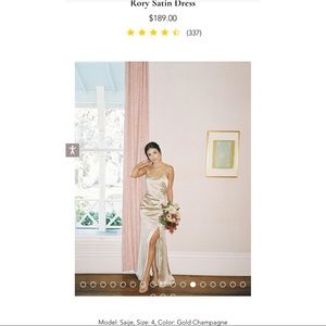 Revelry Rory Satin Bridesmaids Dress